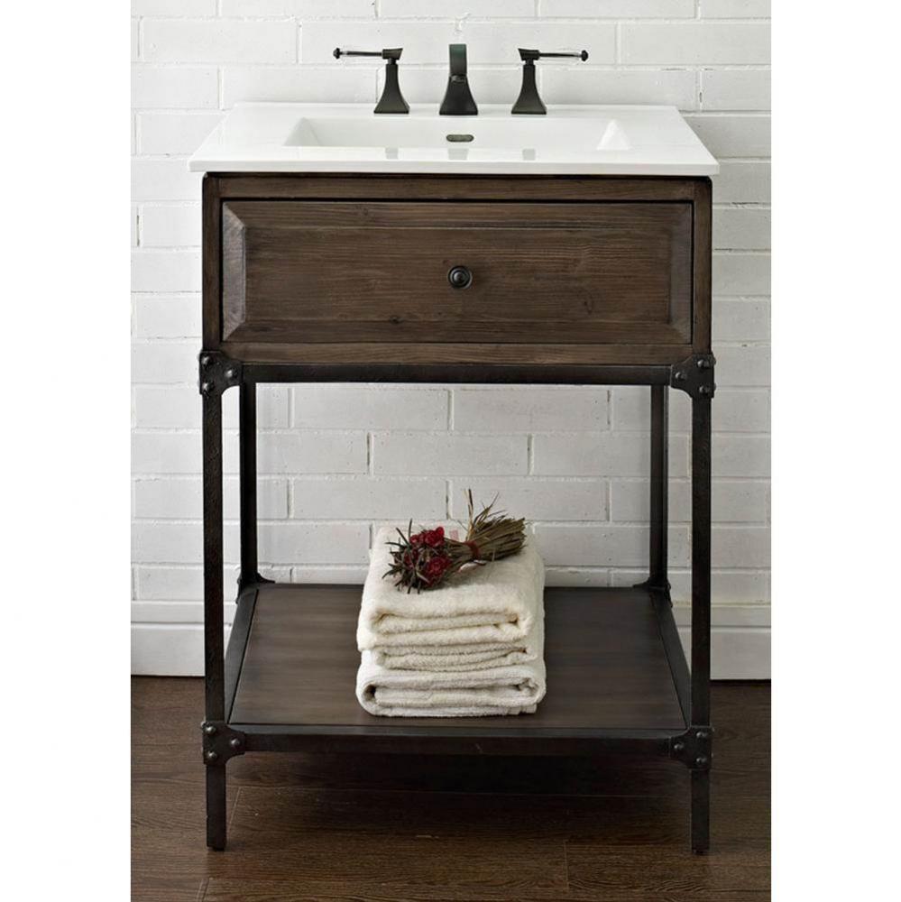 Toledo 24'' Open Shelf Vanity - Driftwood Gray