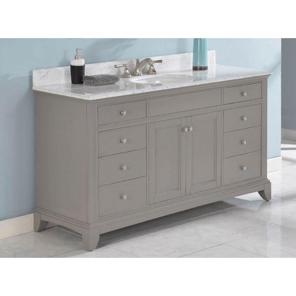 Smithfield 60'' Vanity - Medium Gray