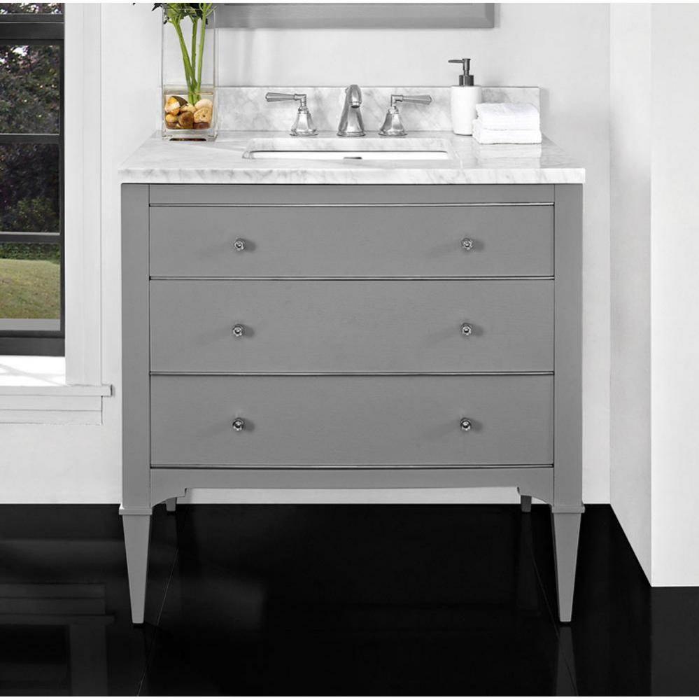 Charlottesville w/Nickel 36'' Vanity - Light Gray