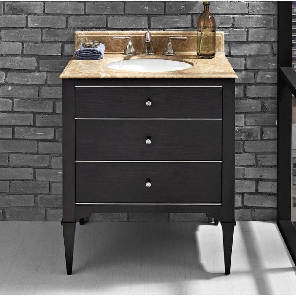 Charlottesville w/Nickel 30'' Vanity - Vintage Black