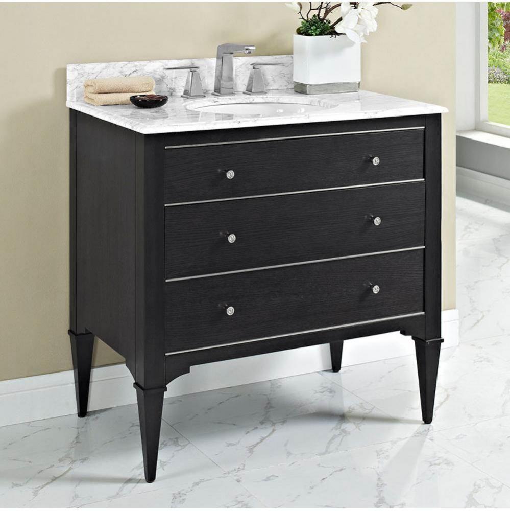 Charlottesville w/Nickel 36'' Vanity - Vintage Black