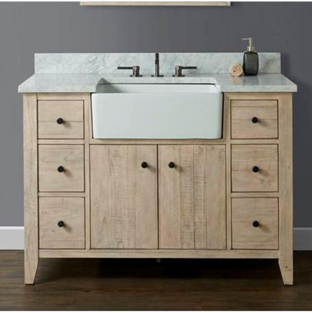 River View 48'' Farmhouse Vanity - Toasted Almond