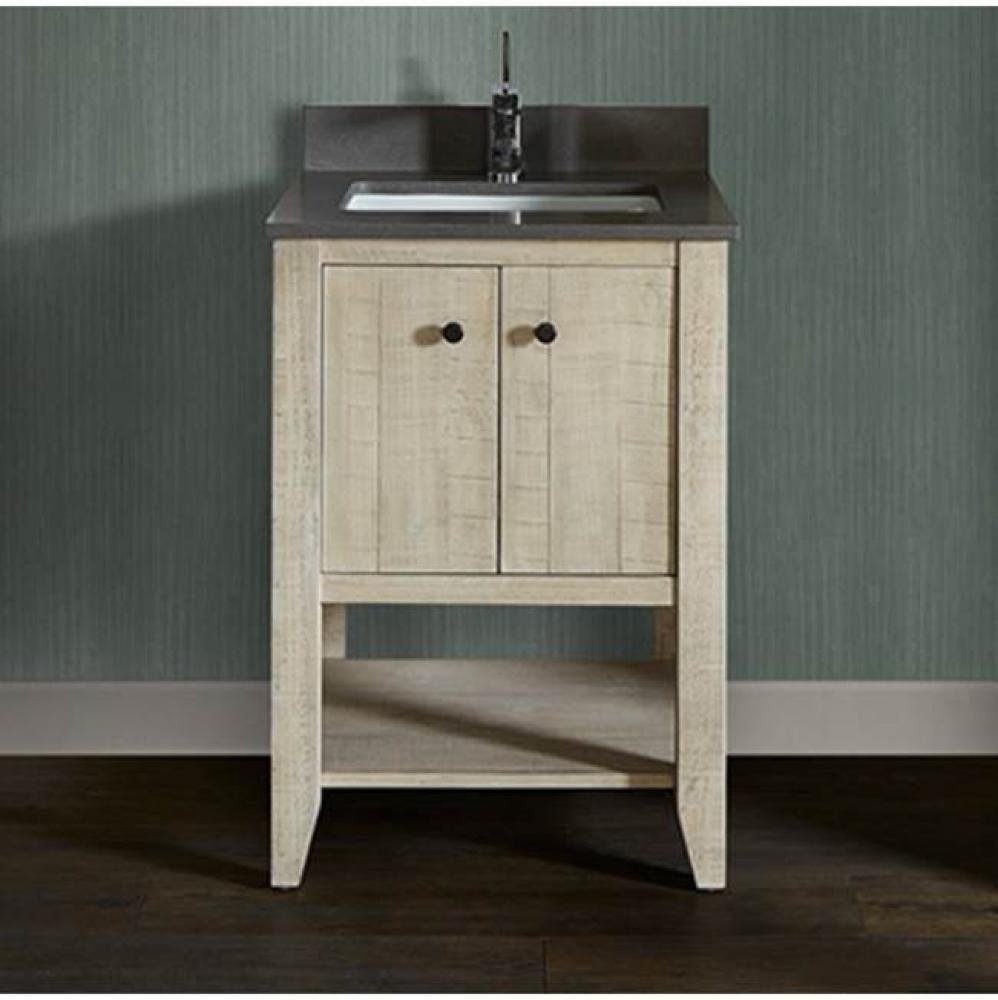 River View 24'' Open Shelf Vanity - Toasted Almond