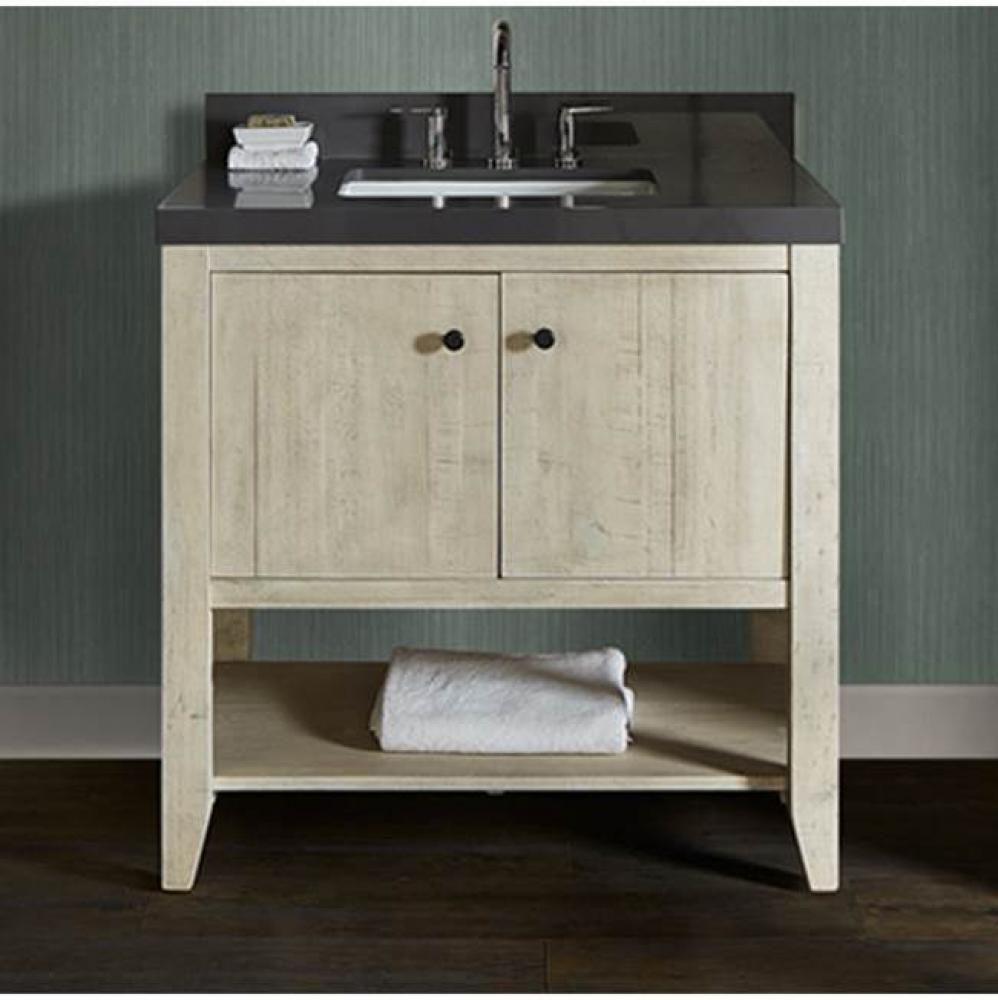 River View 36'' Open Shelf Vanity - Toasted Almond