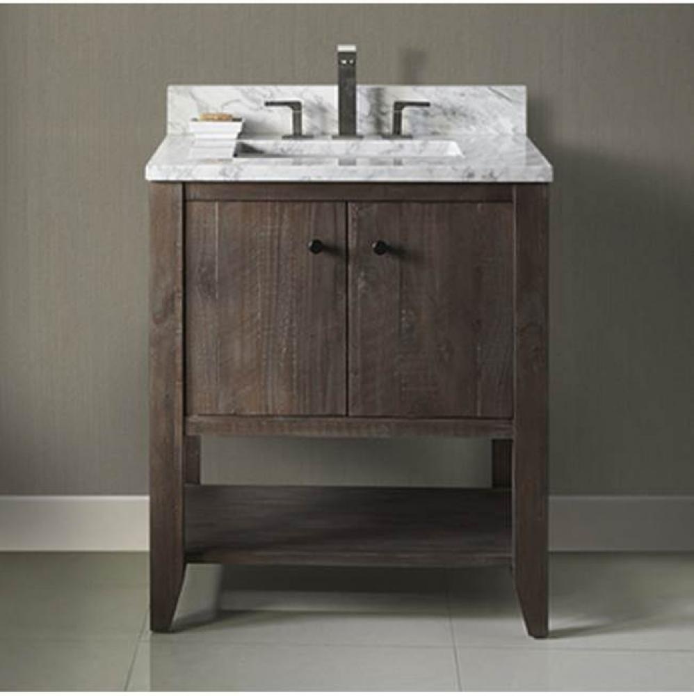 River View 30'' Open Shelf Vanity - Coffee Bean