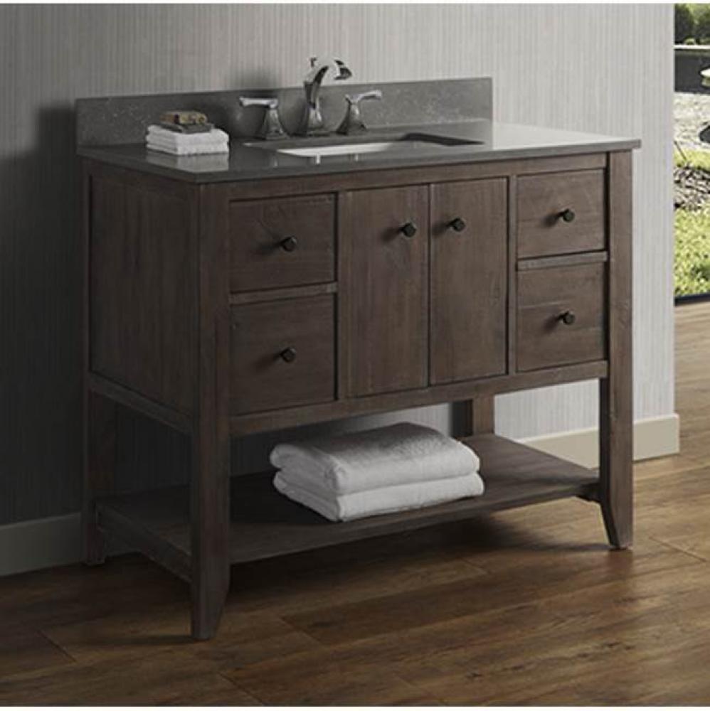 River View 42'' Open Shelf Vanity - Coffee Bean