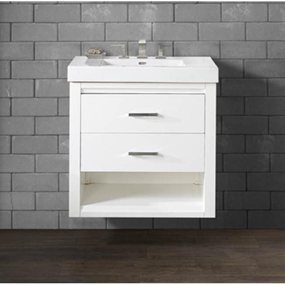 Studio One 30x18'' Wall Mount Vanity - Glossy White