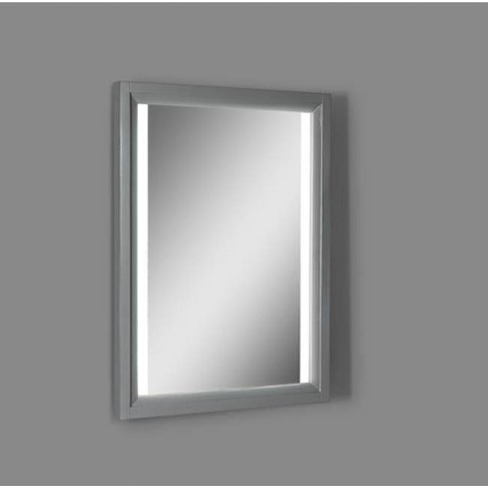 Studio One 25'' Wood Frame LED Mirror - Glossy Pewter