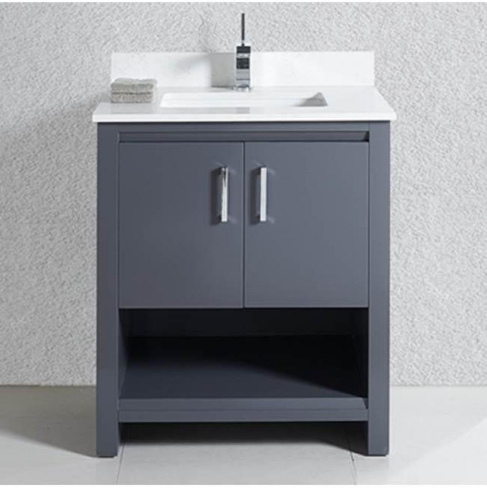 Studio One 30'' Vanity - Glossy Pewter