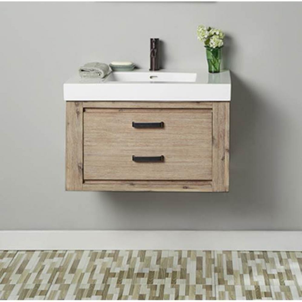 Oasis 30x18'' Wall Mount Vanity - Sand Pebble