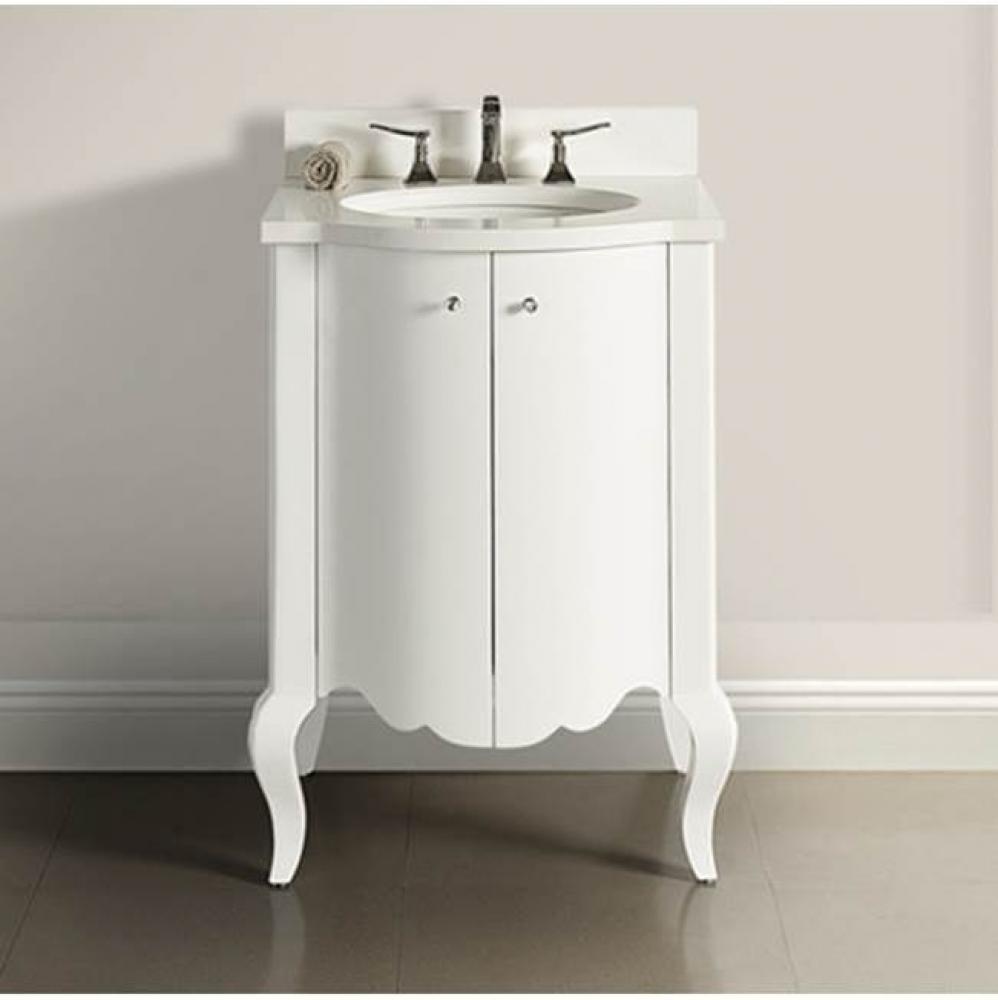 Belle Fleur 24'' Vanity - Glossy White