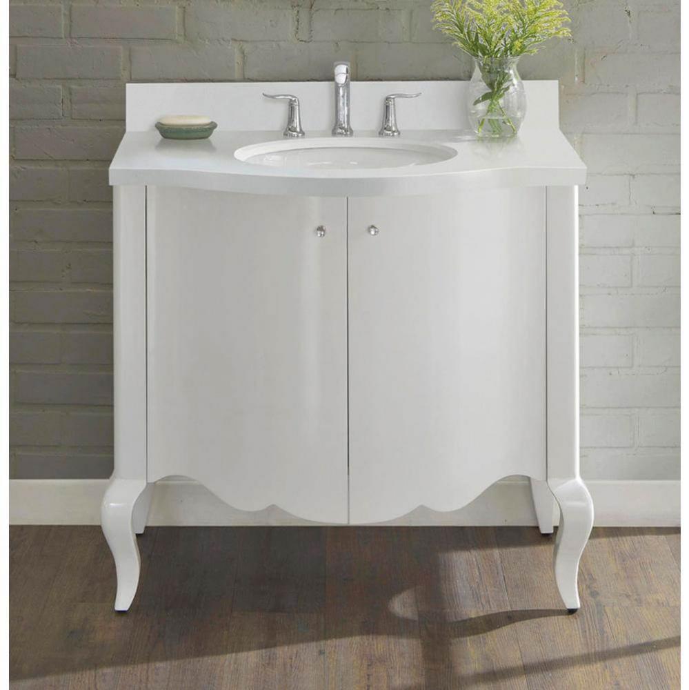 Belle Fleur 36'' Vanity - Glossy White