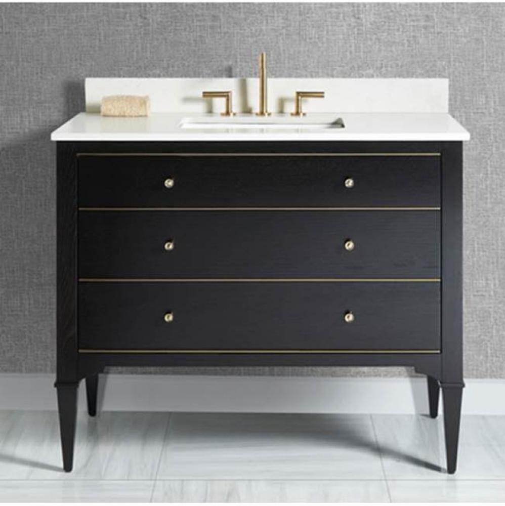 Charlottesville w/Brass 42'' Vanity - Vintage Black