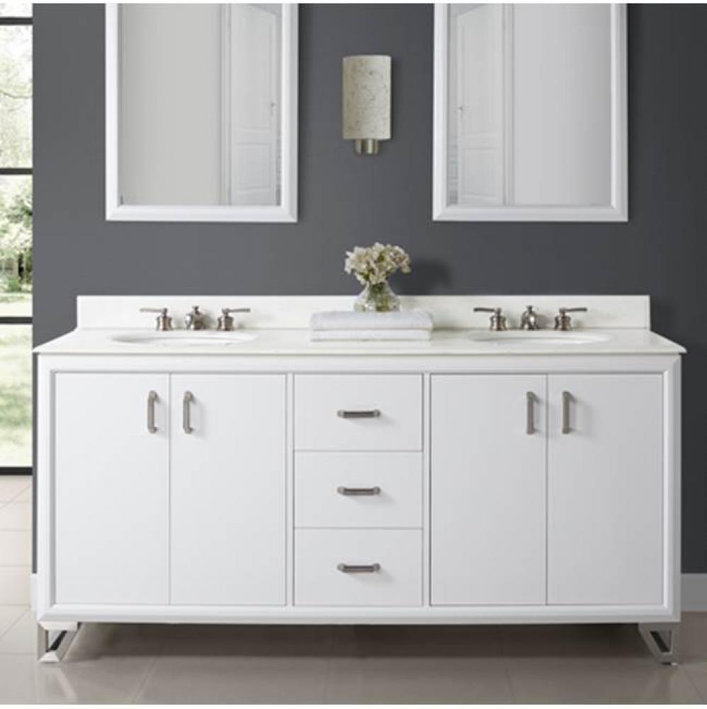 Revival 72'' Double Bowl Vanity - Glossy White