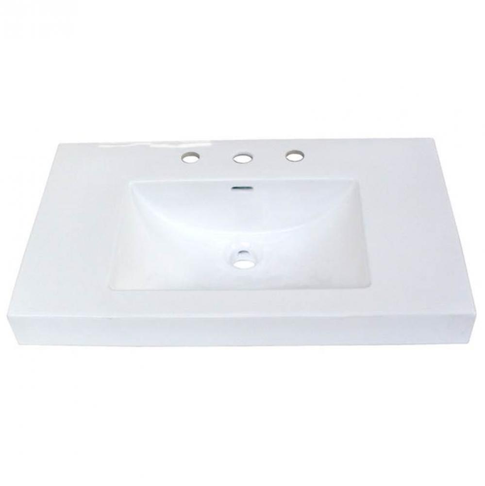 30x18'' White Ceramic Sink