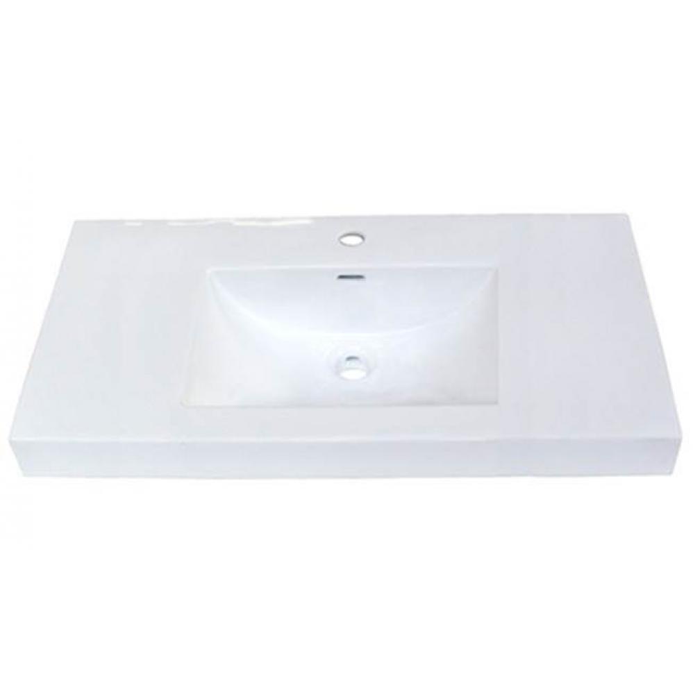 36x18'' White Ceramic Sink