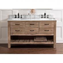 Fairmont Designs Canada 1507-VH6021D - Napa 60'' Open Shelf Double Bowl Vanity - Sonoma Sand