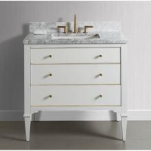 Fairmont Designs Canada 1509-V36 - Charlottesville w/Brass 36'' Vanity - Polar White