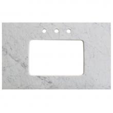 Fairmont Designs Canada T3-S3622WC - 3cm (1-1/4'') 36'' White Carrera (WC) Marble Top - 8''