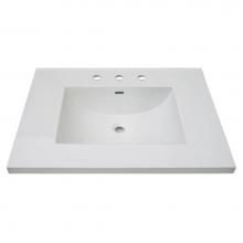 Fairmont Designs Canada TC3-3122W8 - 3cm (1-1/4'') 31'' White Ceramic Top - 8'' widespread