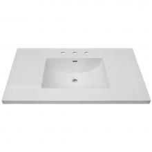 Fairmont Designs Canada TC3-4322W8 - 3cm (1-1/4'') 43'' White Ceramic Top - 8'' widespread