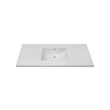 Fairmont Designs Canada TC3-4922W1 - 3cm (1-1/4'') 49'' White Ceramic Top - single hole