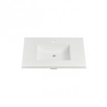 Fairmont Designs Canada TS4-S3722MW1 - 4cm (1½'') 37'' Matte White (MW) Solid Surface Top - single hole