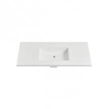 Fairmont Designs Canada TS4-S4322MW8 - 4cm (1.5in) 43in Matte White (MW) Solid Surface Top - 8in spread