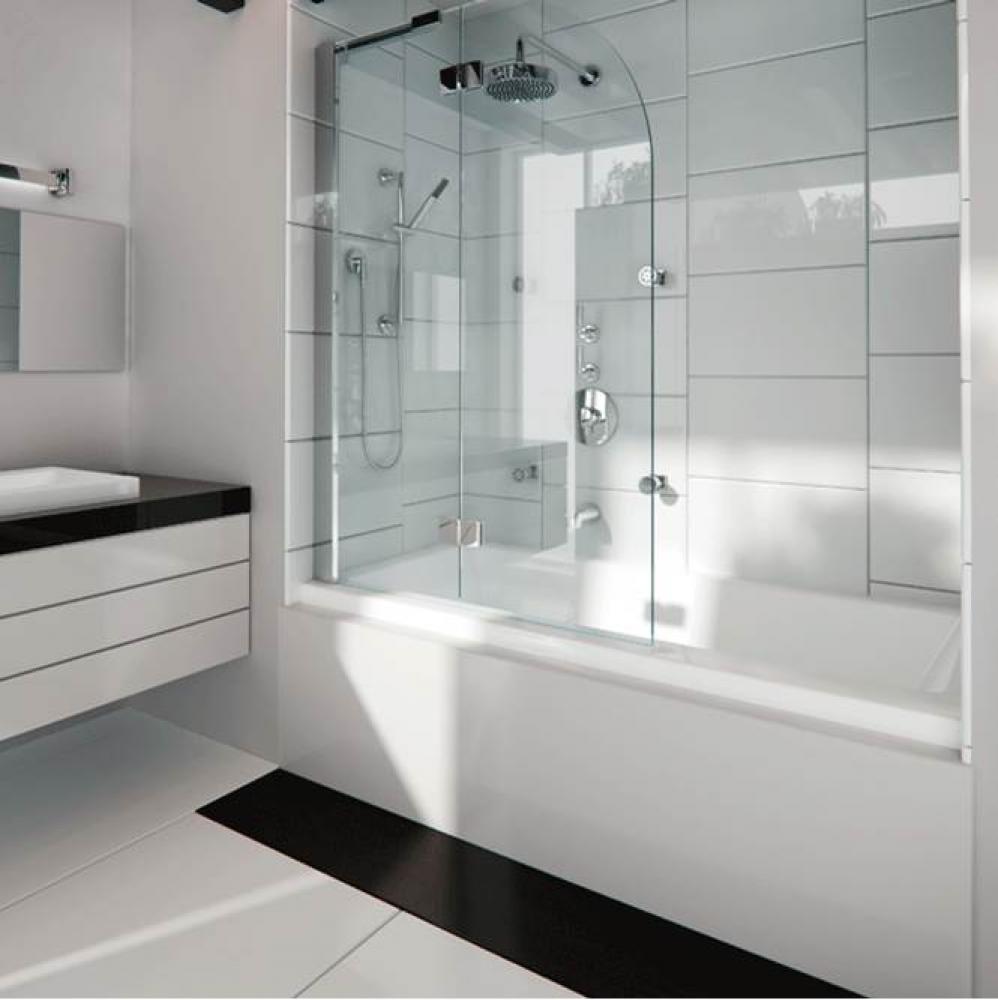 ZALEMA bathtub 32x60 AFR with Tiling Flange, Central drain, Activ-Air, White ZALEM3260 3B AFR A
