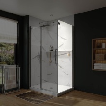 Neptune Entrepreneur Canada 220292-900-084-000 - Axion Return Panel for 32 in. Base with Clear glass in Chrome