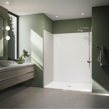 Neptune Entrepreneur Canada 220377-000-002-210 - Banff BFS-6036F AcrylX™ Alcove Center Drain One-Piece Shower in White