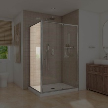 Neptune Entrepreneur Canada 220408-900-084-000 - Belaya Return Panel for 36 in. Base with Clear glass in Chrome