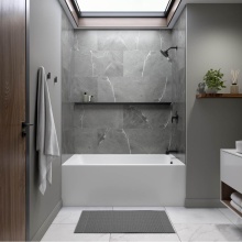 Neptune Entrepreneur Canada 220505-000-001-101 - Pia 3660 IFS AFR Acrylic Alcove Left-Hand Drain Bathtub in White