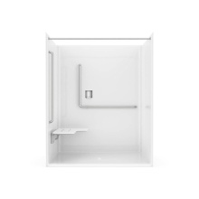 Neptune Entrepreneur Canada 220377-000-002-212 - Banff BFS-6036F - NBC Compliant AcrylX™ Alcove Center Drain Shower in White with Right Rectangul