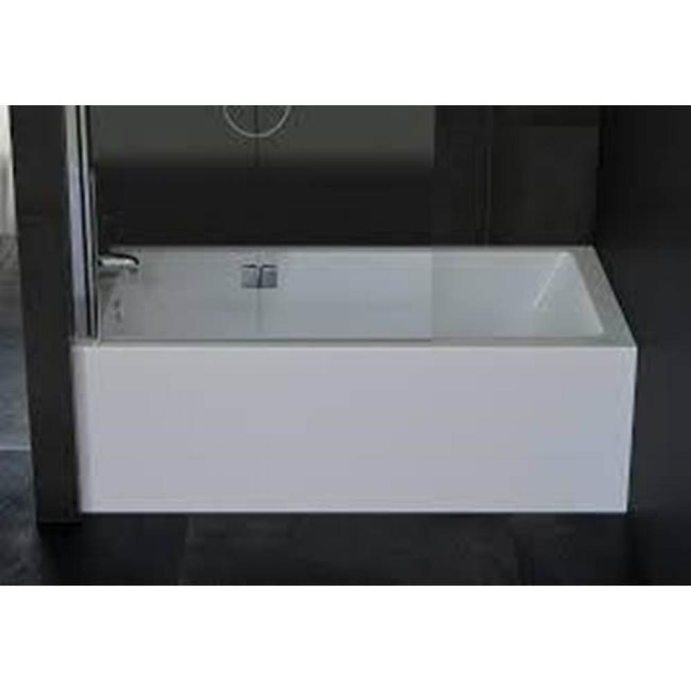 Lemans Bathtub 32X60 With Tiling Flange And Skirt, Right Drain, White