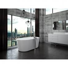 Neptune Rouge Canada 15.21812.060020.10 - Freestanding One Piece Amaze 32X60, Oval, Mass-Air, Chrome Drain, White