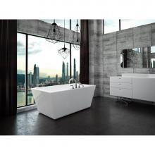 Neptune Rouge Canada 15.21822.000015.10 - Freestanding One Piece Amaze 32X66, Rectangle, Rouge-Air, Chrome Drain, White