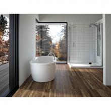 Neptune Rouge Canada 16.22422.0000.10 - Freestanding Two Pieces Berlin 32X66, With Chrome Drain And Removable Overflow Cover, White