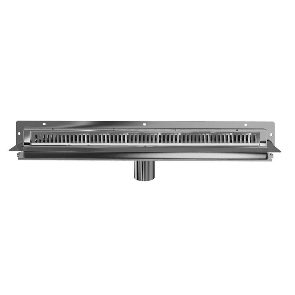 Wall 36'' stainless steel rough in and 36'' B1 grate kit