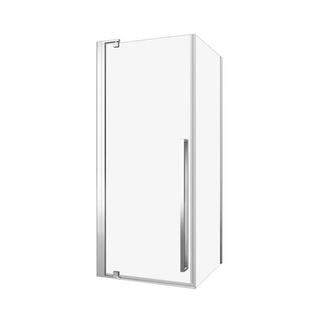 Amaly 32 straight shower door corner installation chrome clear
