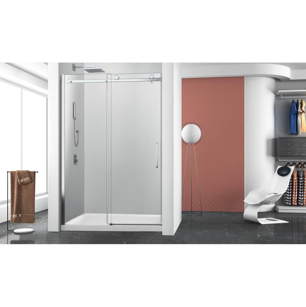 Bellini 54 chrome straight shower door