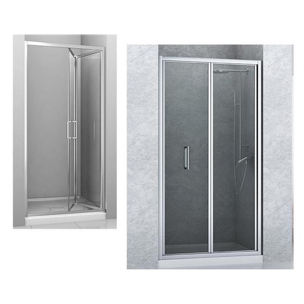 Nauha 32chrome clear straight shower door