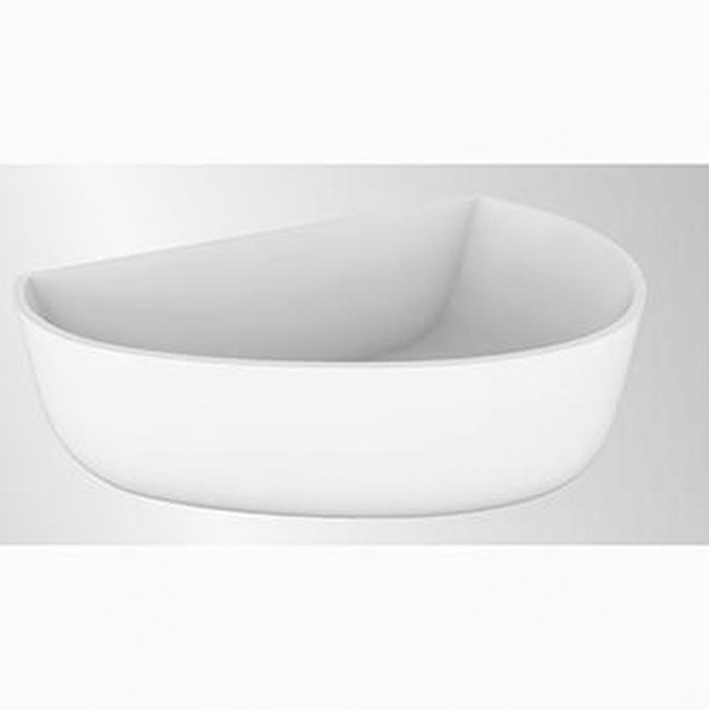 Fratelli white tub  67x39 3/8x23 5/8 with chrome waste & overflow