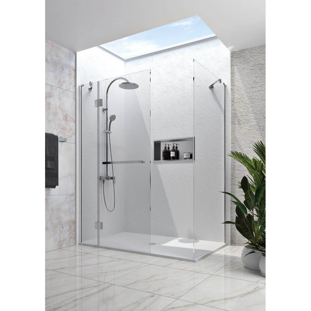 Vetra 40'' shower screen chrome clear