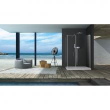 Zitta Canada DAA4800ASTA21+DAA4200PSTX21 - Amaly 48 chrome clear straight shower door + Amaly 42 chrome clear straight side panel