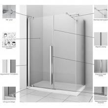 Zitta Canada DAA5400ASTA21 - Amaly 54 chrome clear straight shower door