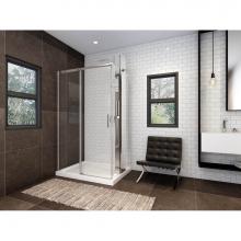 Zitta Canada DVG6000ASTC21+DVG3600PSTX2B+AS00464B6036CREL1 - Vague 60 chrome straight shower door + Vague 36 return panel column chrome clear straight + Shower