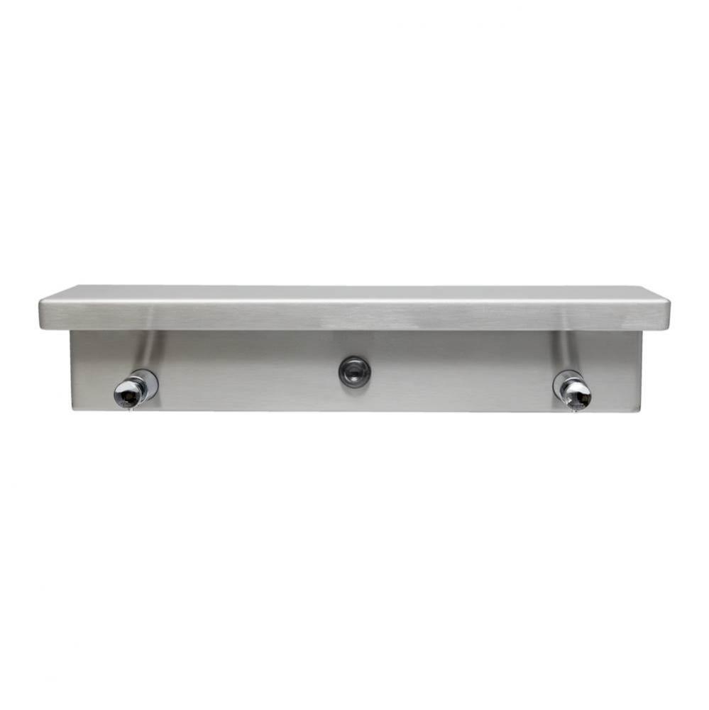 FOAM SOAP DISP- SHELF- 2 VALVES- SURFACE MOUNT- 80 OZ