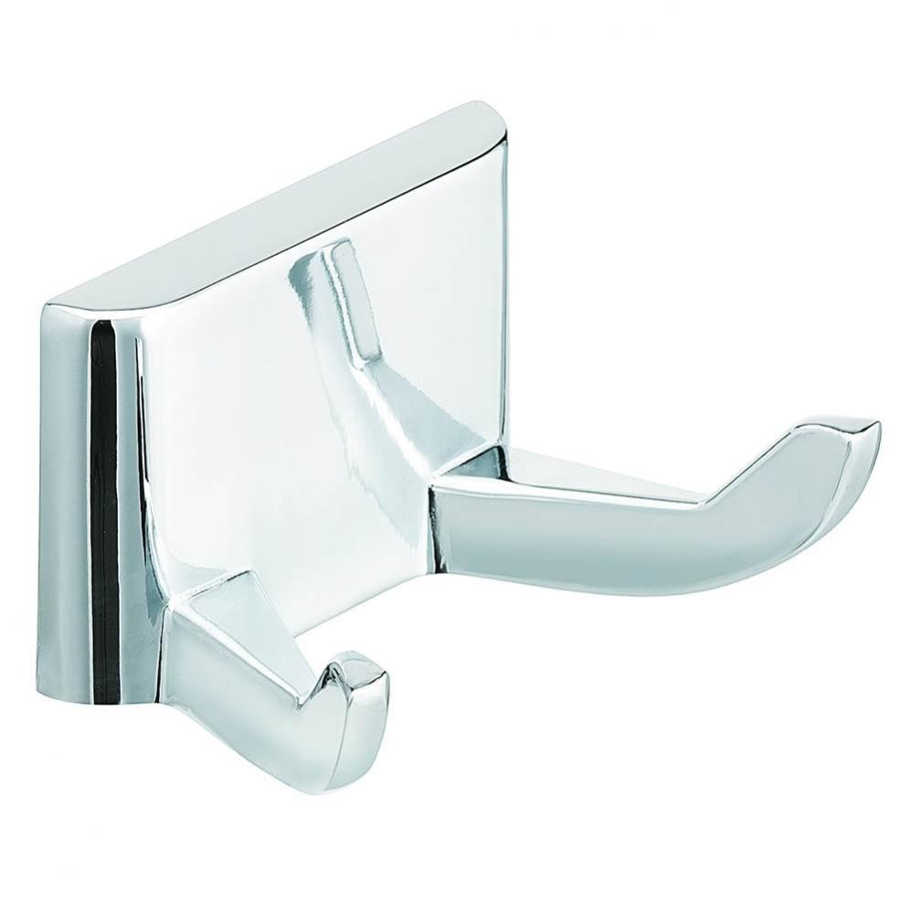 Robe Hook, Double, Polished Chrome