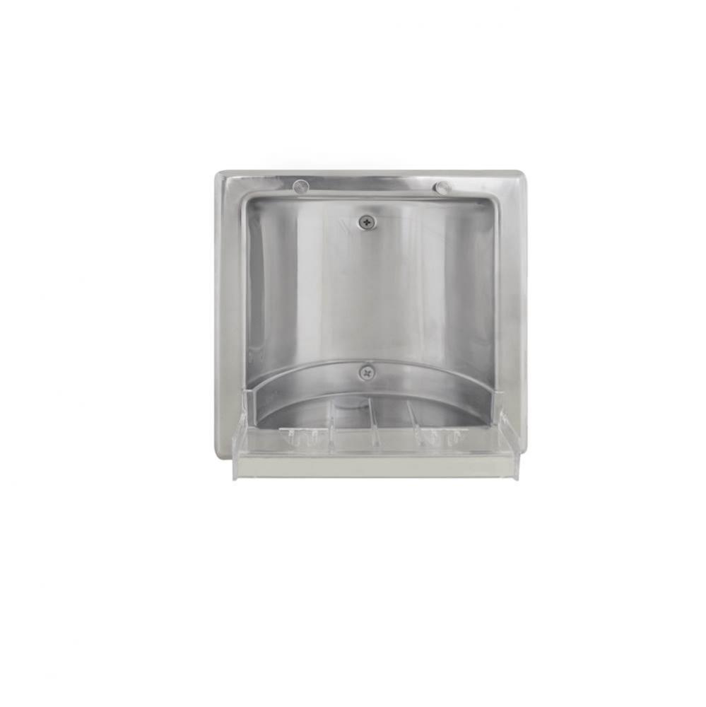 Soap Dish, Recessed, Polished SS